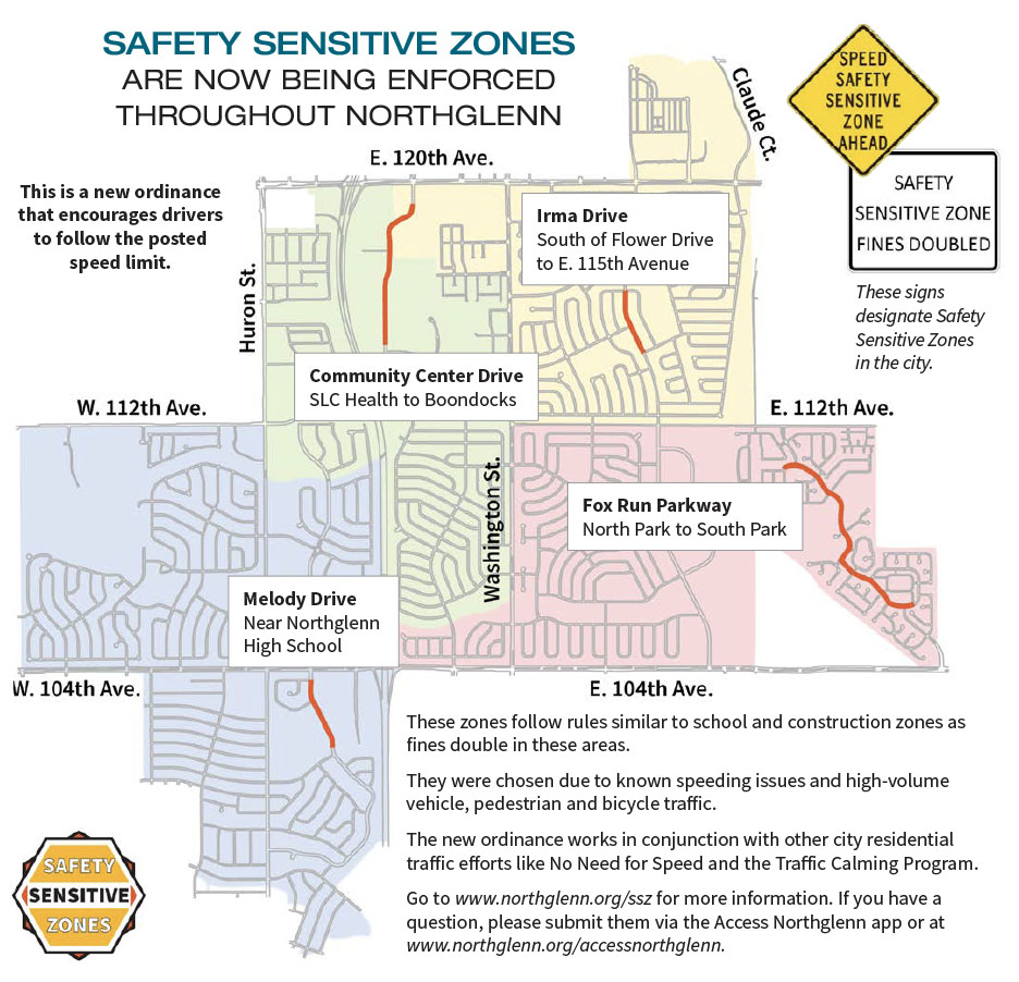 Northglenn Safety Sensitive Zone Map